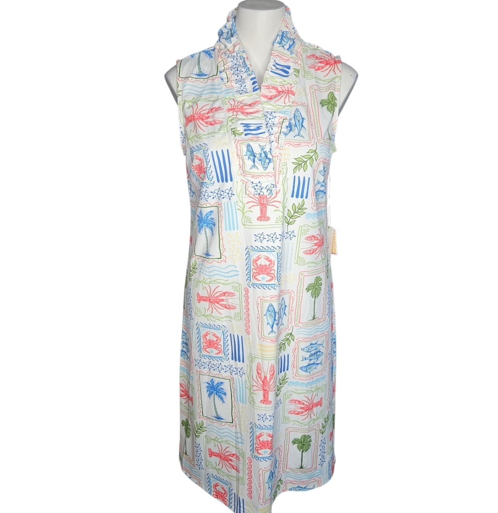 Simply Southern Seapatch Dress UPF 50 Sz Small NWT Summer Outdoor